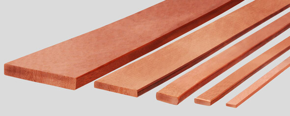 Copper flat bars, rods and tapes